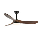 Maverick Sculpted Wood Blade Ceiling Fan Light