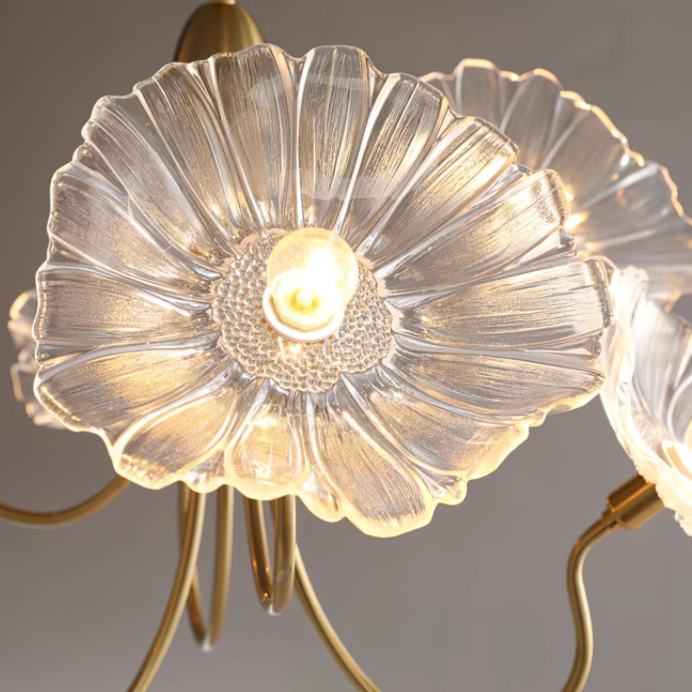 Murano Floral Glass Chandelier