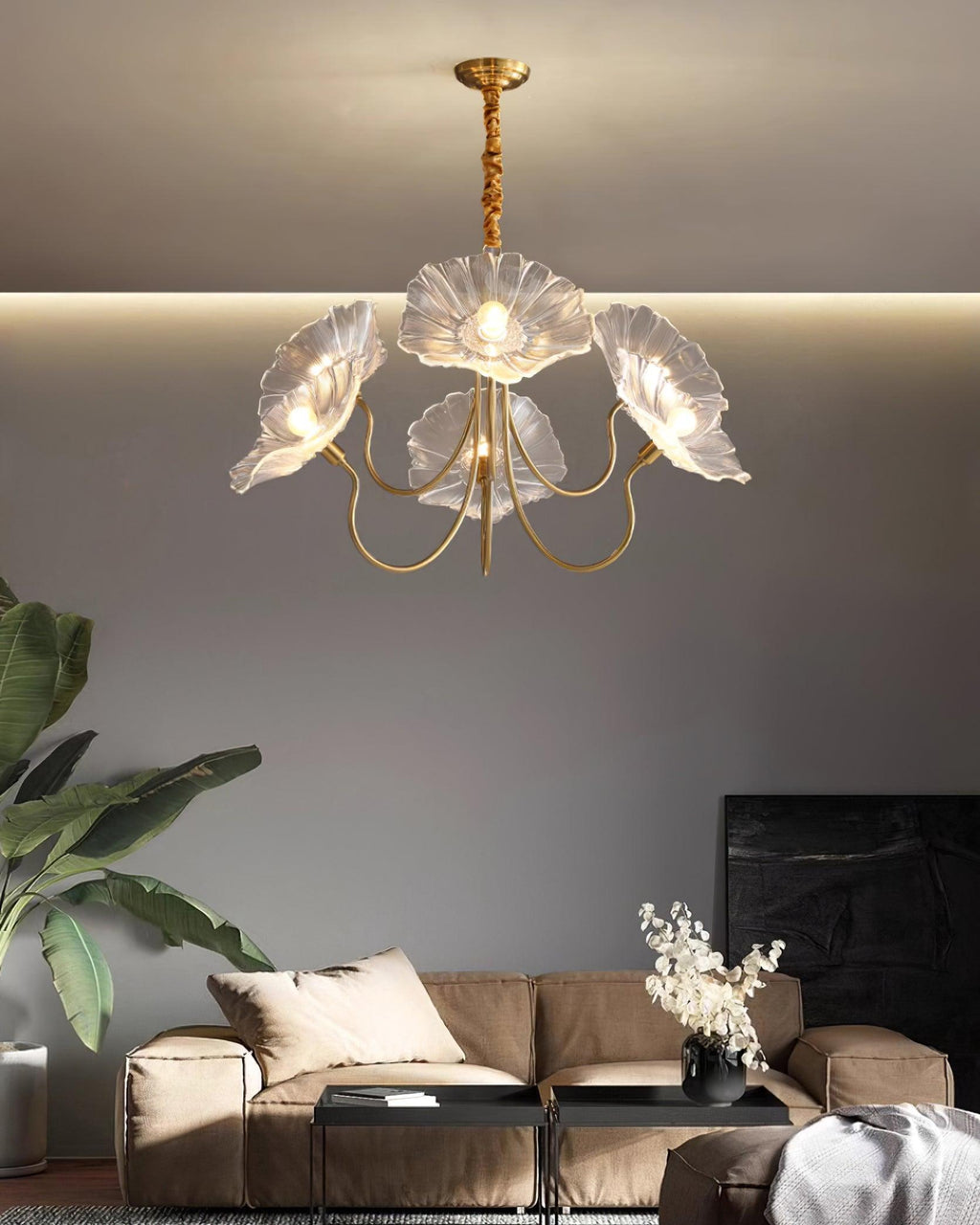 Murano Floral Glass Chandelier