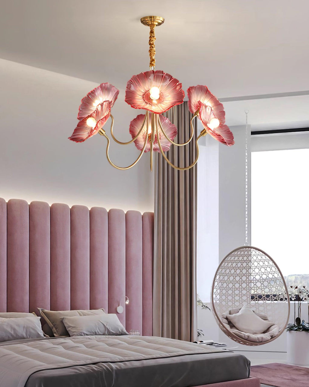Murano Floral Glass Chandelier