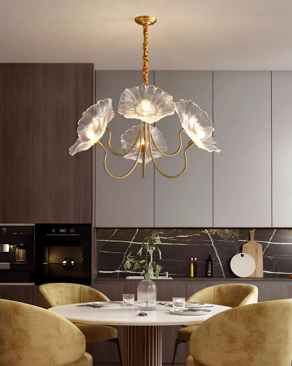 Murano Floral Glass Chandelier