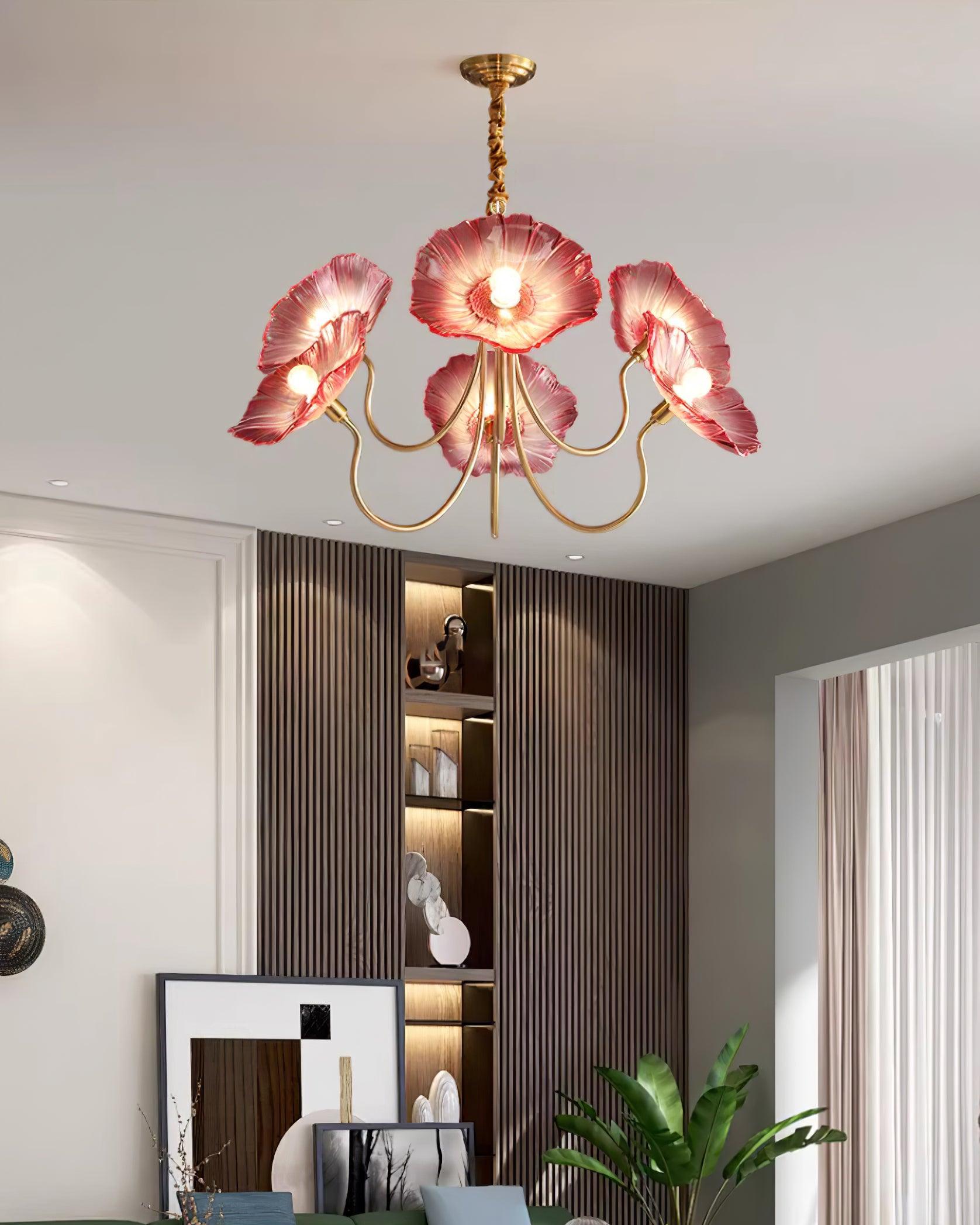 Murano Floral Glass Chandelier