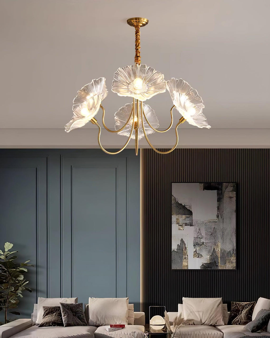 Murano Floral Glass Chandelier