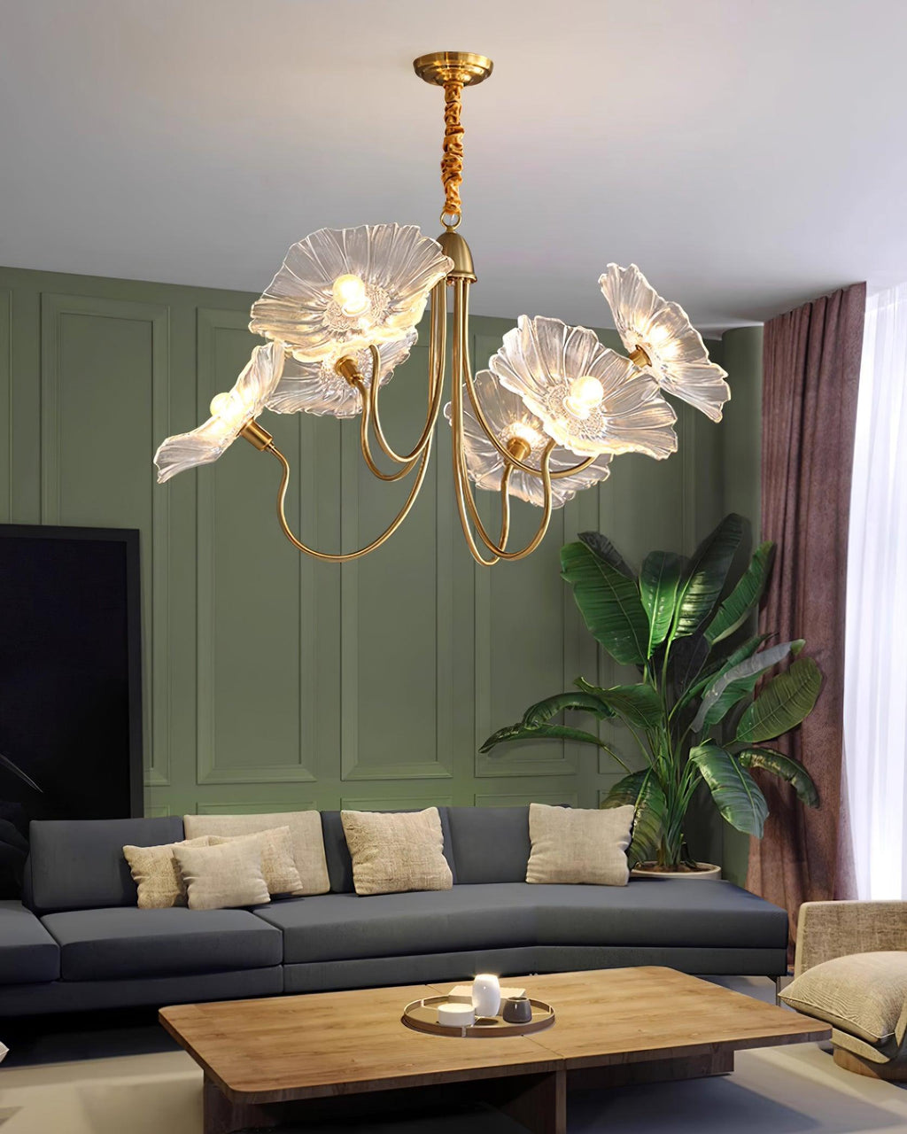 Murano Floral Glass Chandelier