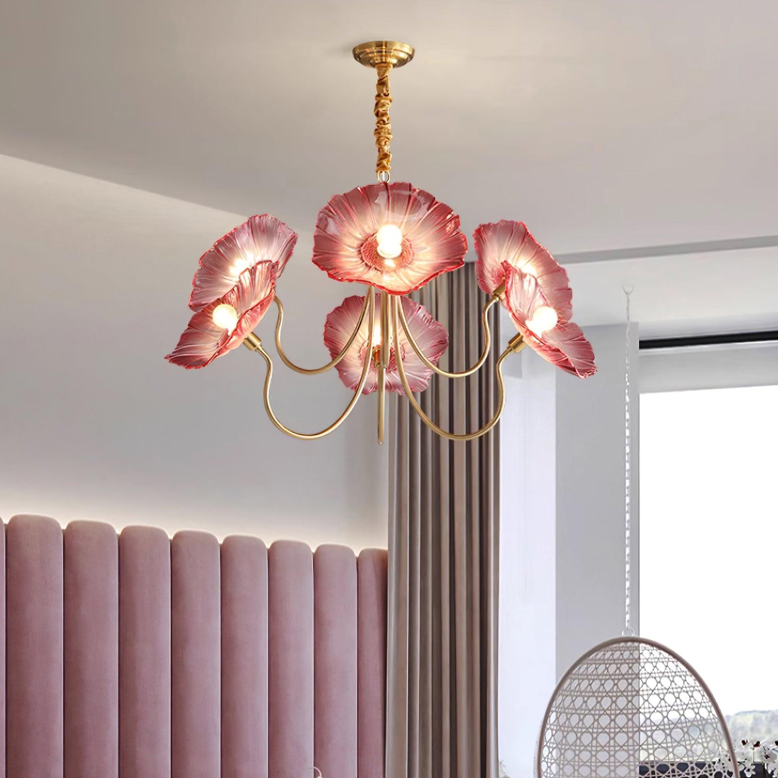 Murano Floral Glass Chandelier