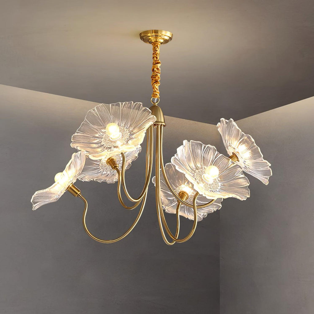 Murano Floral Glass Chandelier