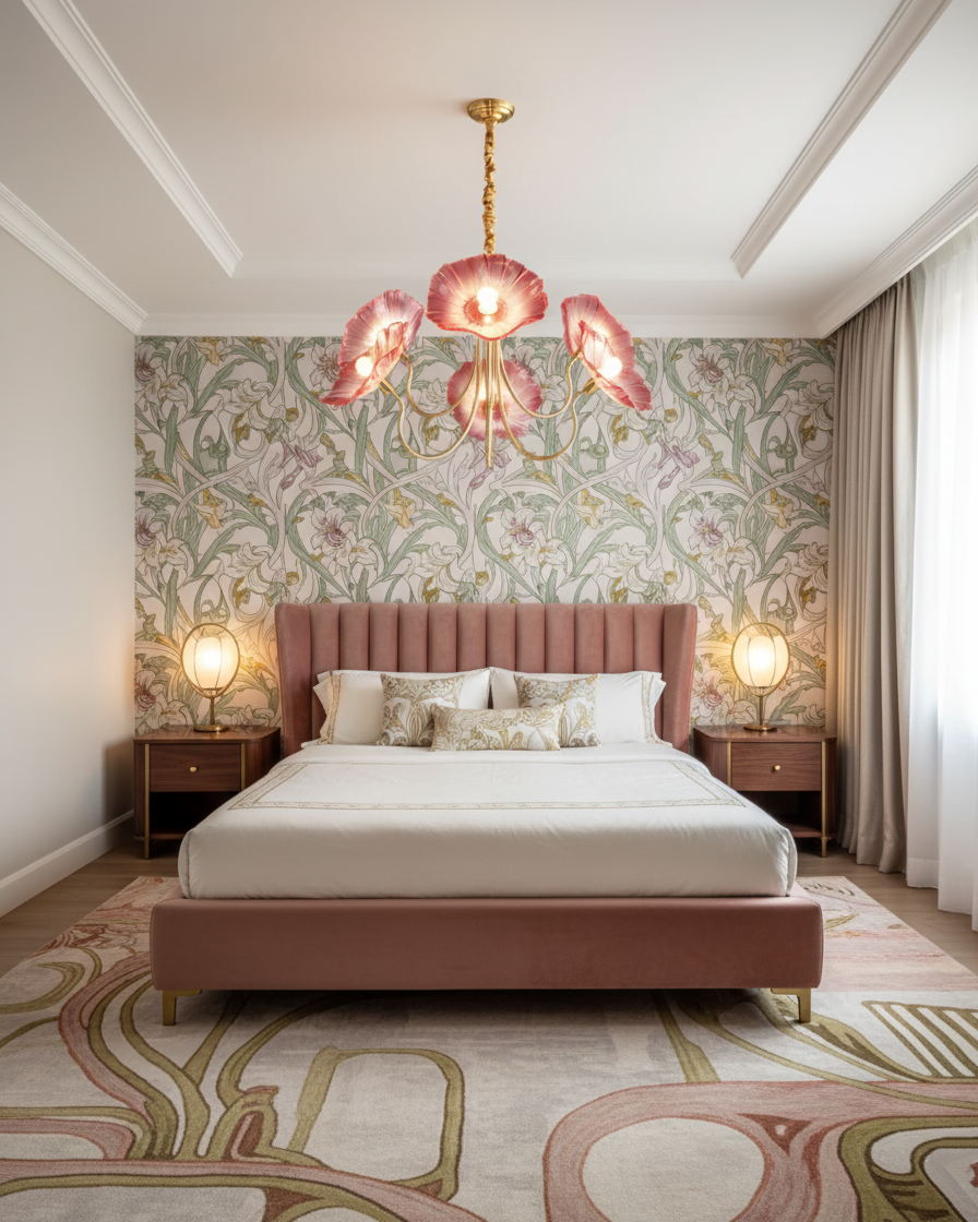 Murano Floral Glass Chandelier