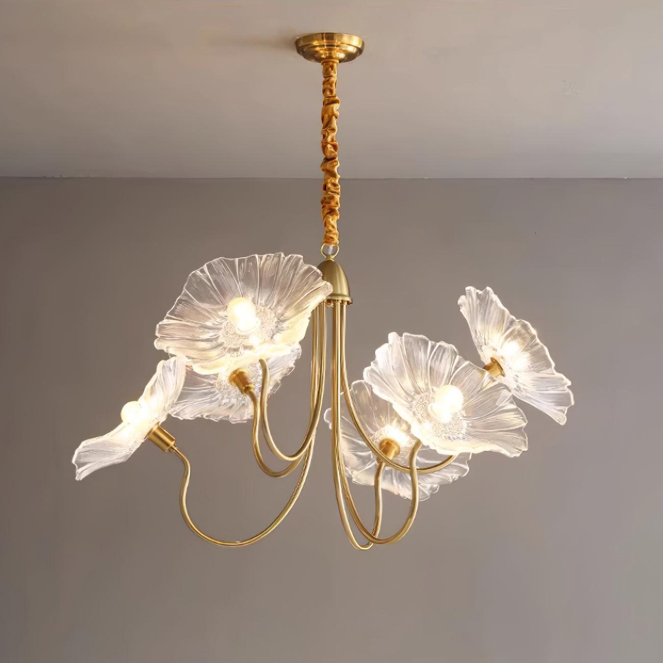 Murano Floral Glass Chandelier