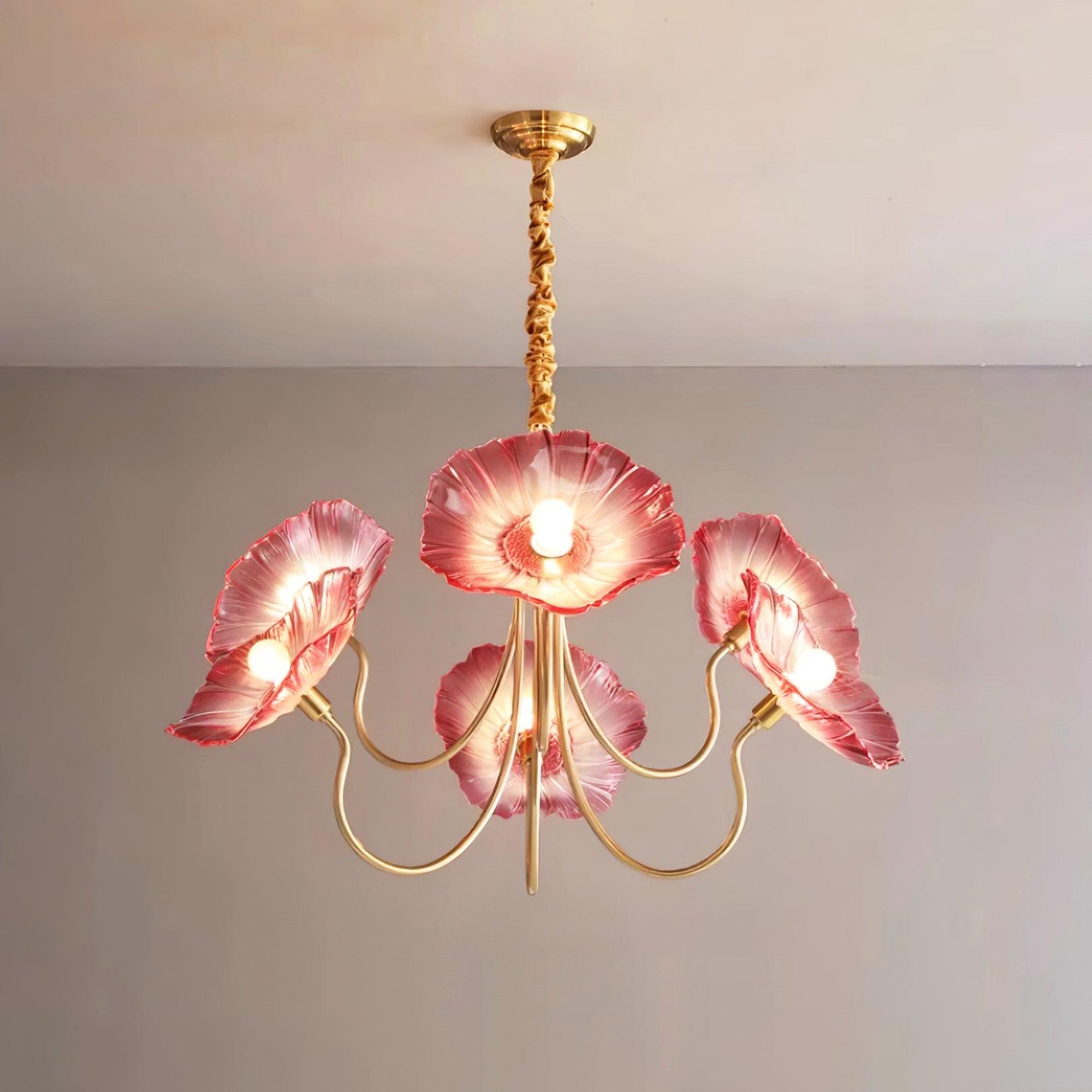Murano Floral Glass Chandelier