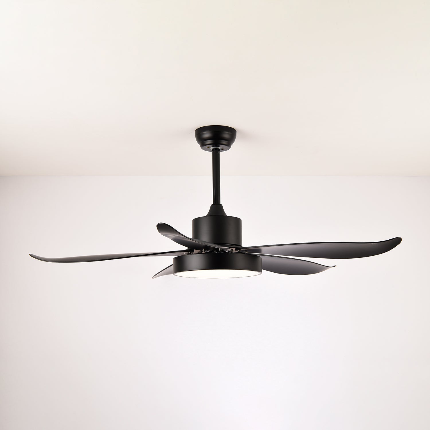 Noctura Glide Designer Black Ceiling Fan Light