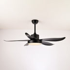 Noctura Glide Designer Black Ceiling Fan Light