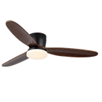 Nocturnus Sculpted Walnut Halo Ceiling Light