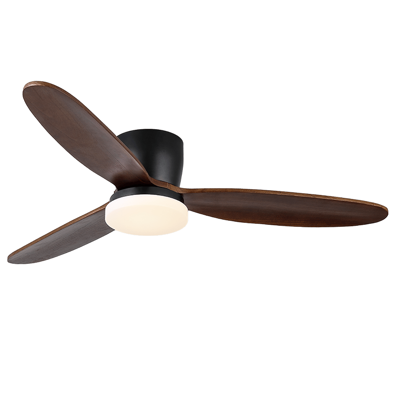 Nocturnus Sculpted Walnut Halo Ceiling Light