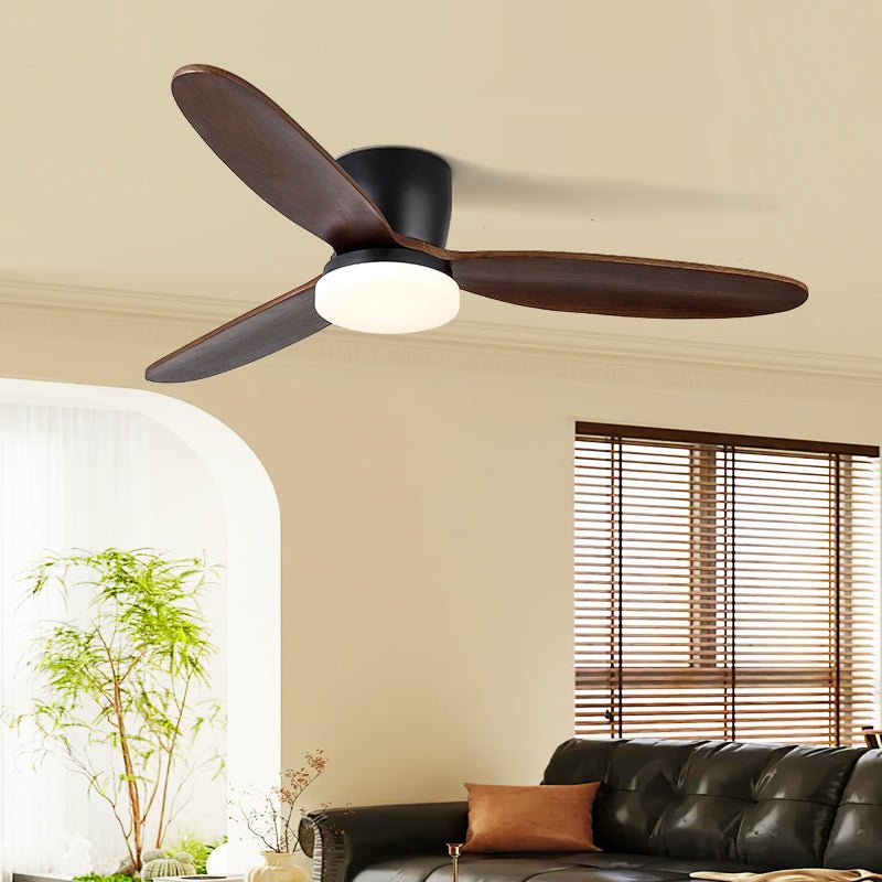 Nocturnus Sculpted Walnut Halo Ceiling Light