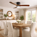 Nordic Wood Blade Ceiling Fan Light