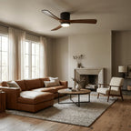 Nordic Wood Blade Ceiling Fan Light
