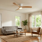 Nordic Wood Blade Ceiling Fan Light