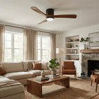 Nordic Wood Blade Ceiling Fan Light