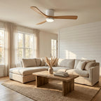 Nordic Wood Blade Ceiling Fan Light