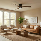 Nordic Wood Blade Ceiling Fan Light