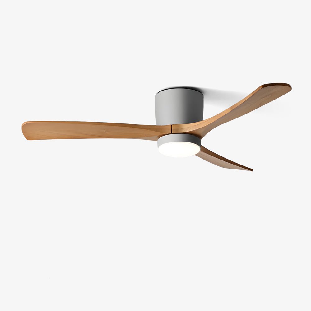 Nordic Wood Blade Ceiling Fan Light
