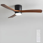 Nordic Wood Blade Ceiling Fan Light