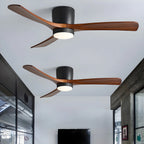 Nordic Wood Blade Ceiling Fan Light