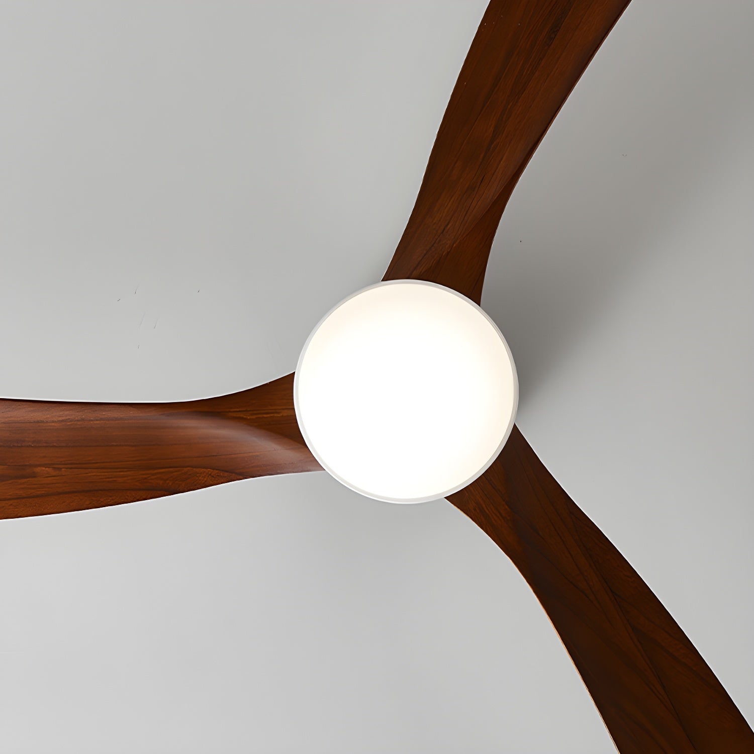 Nordic Wood Blade Ceiling Fan Light