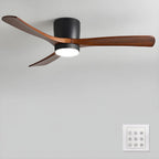 Nordic Wood Blade Ceiling Fan Light