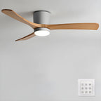 Nordic Wood Blade Ceiling Fan Light