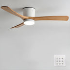 Nordic Wood Blade Ceiling Fan Light
