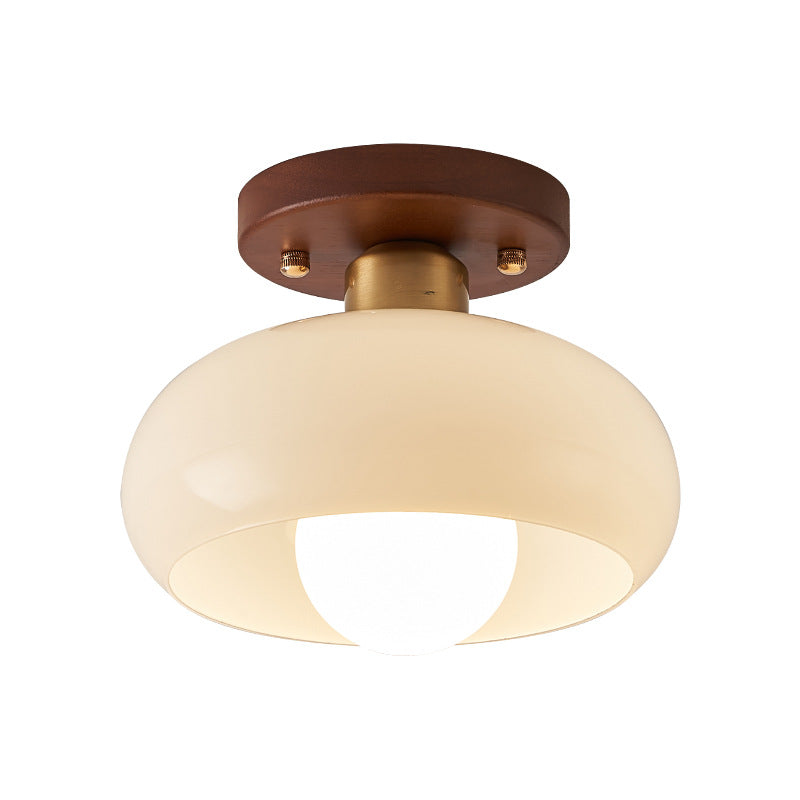 Wooden Cream Ceiling Light