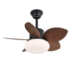 Palm Bloom Petal Glass Ceiling Fan Light