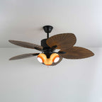 Palm Whisper Leaf Elegance Ceiling Fan Light