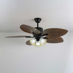 Palm Whisper Leaf Elegance Ceiling Fan Light