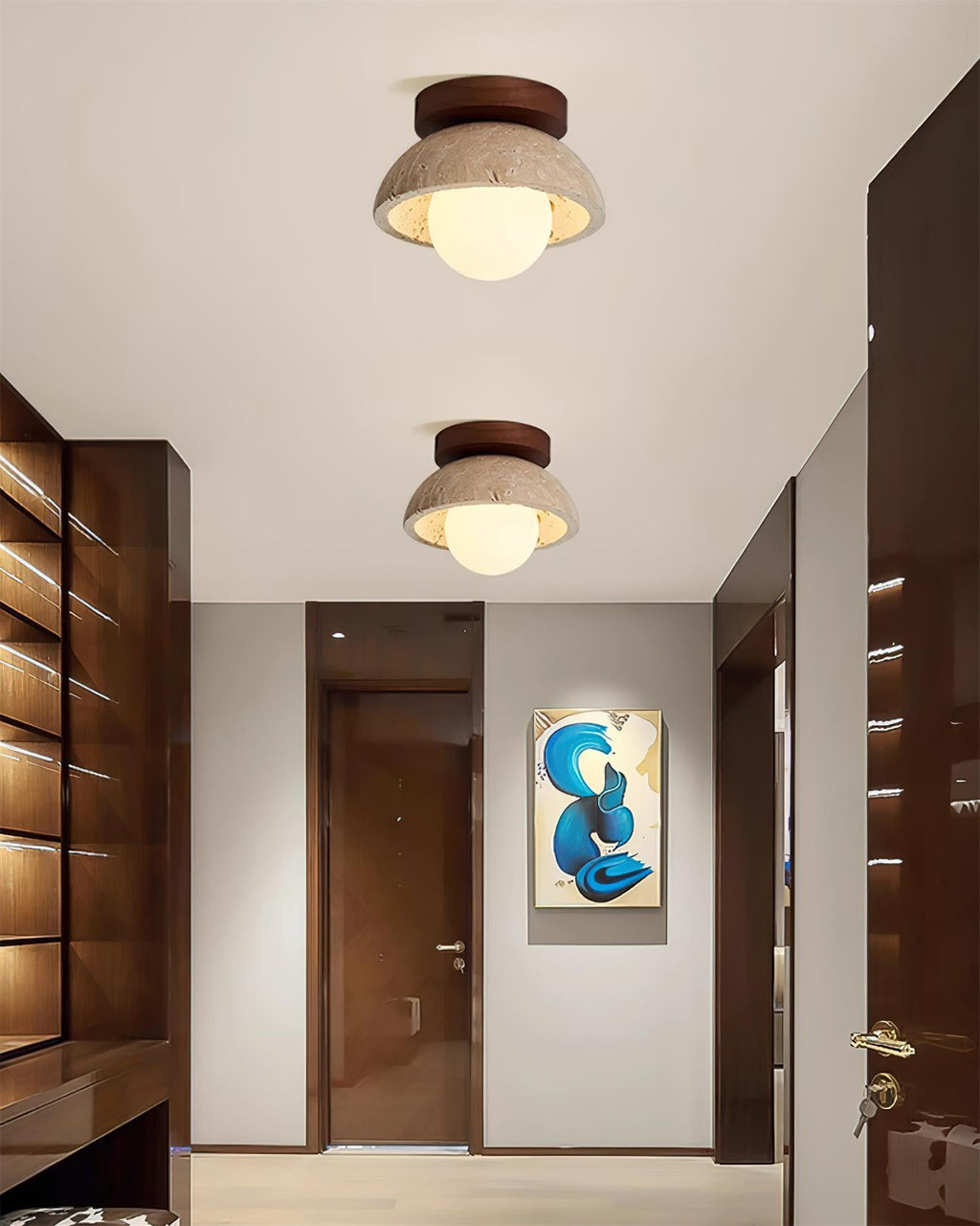 Piedra Travertine Ceiling Light