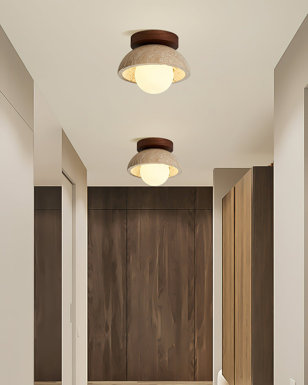 Piedra Travertine Ceiling Light