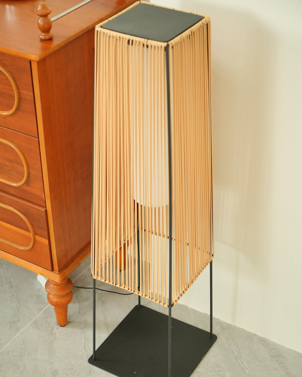 Rattan Minimal Post Light