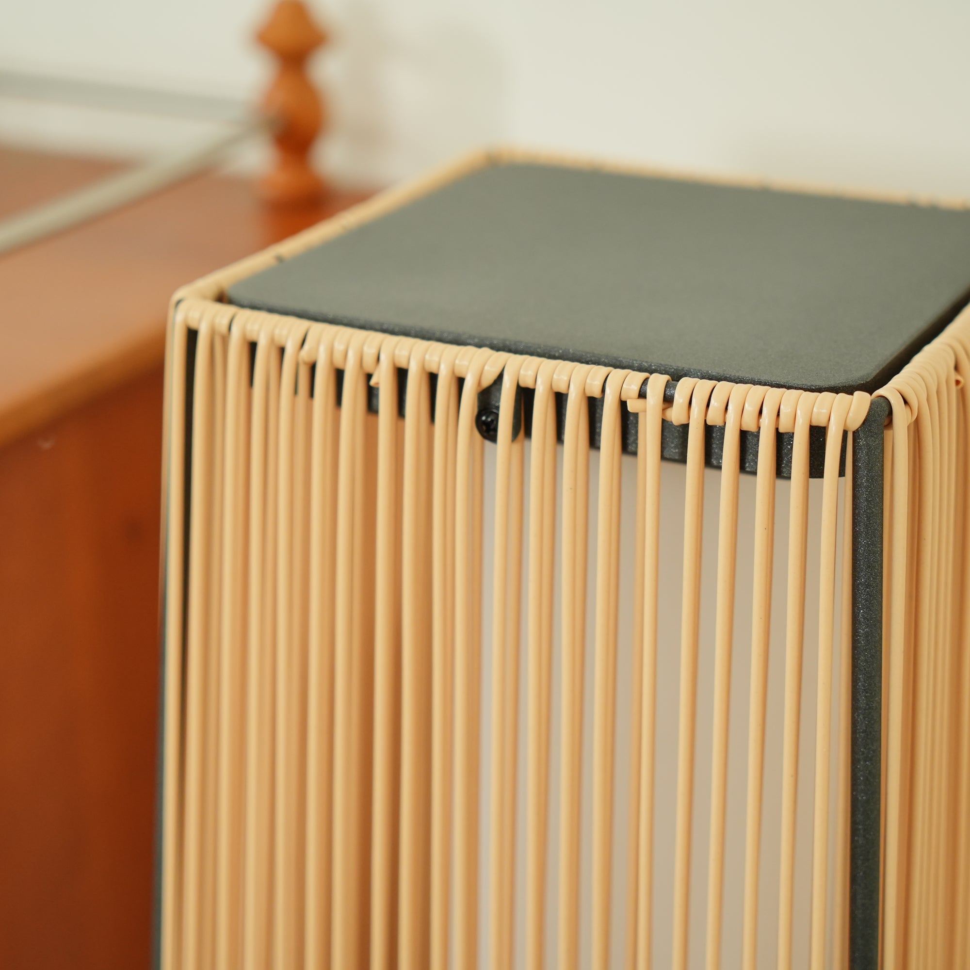 Rattan Minimal Post Light