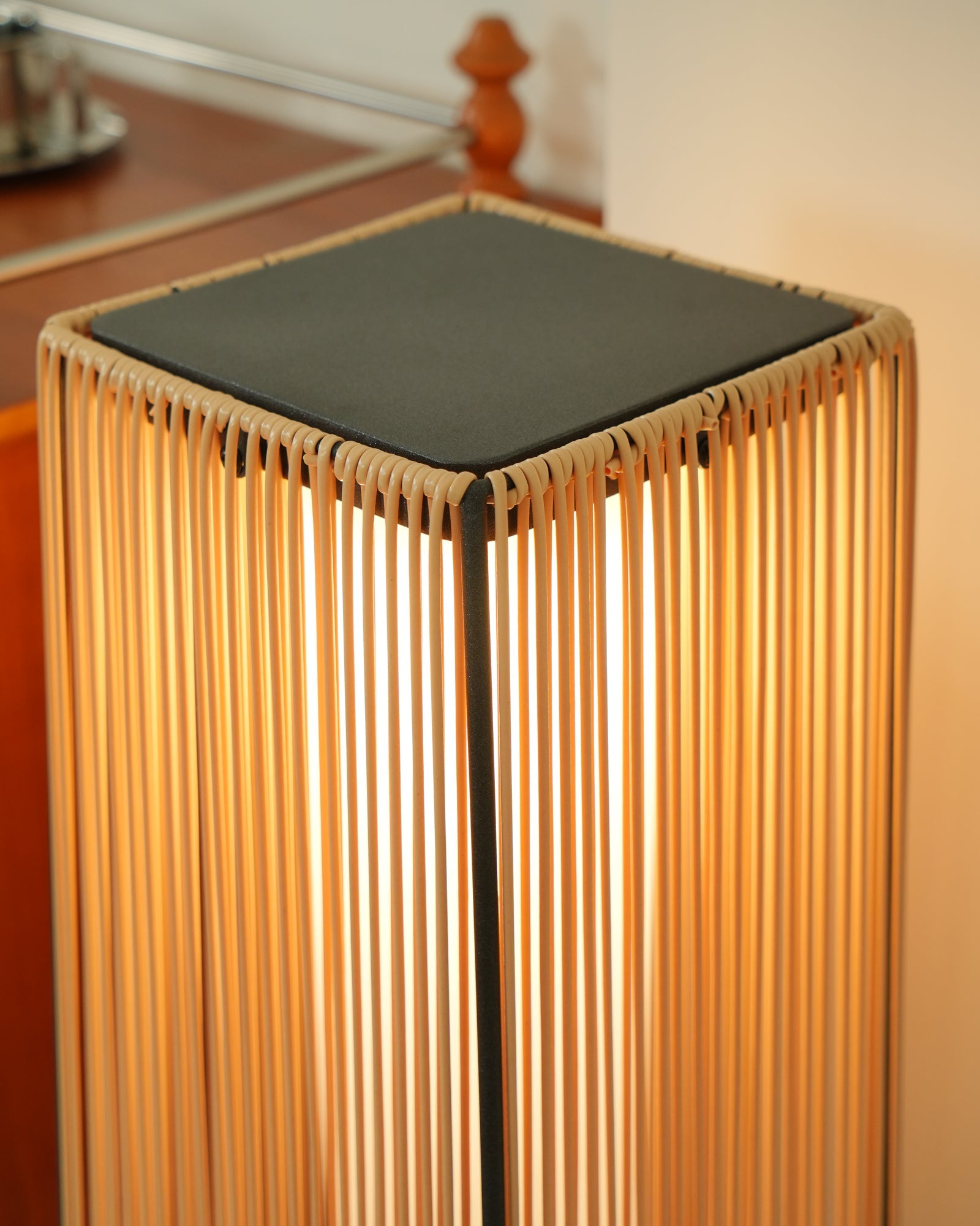 Rattan Minimal Post Light