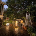 Rattan Minimal Post Light