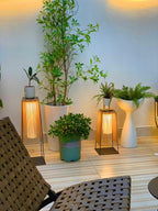 Rattan Minimal Post Light