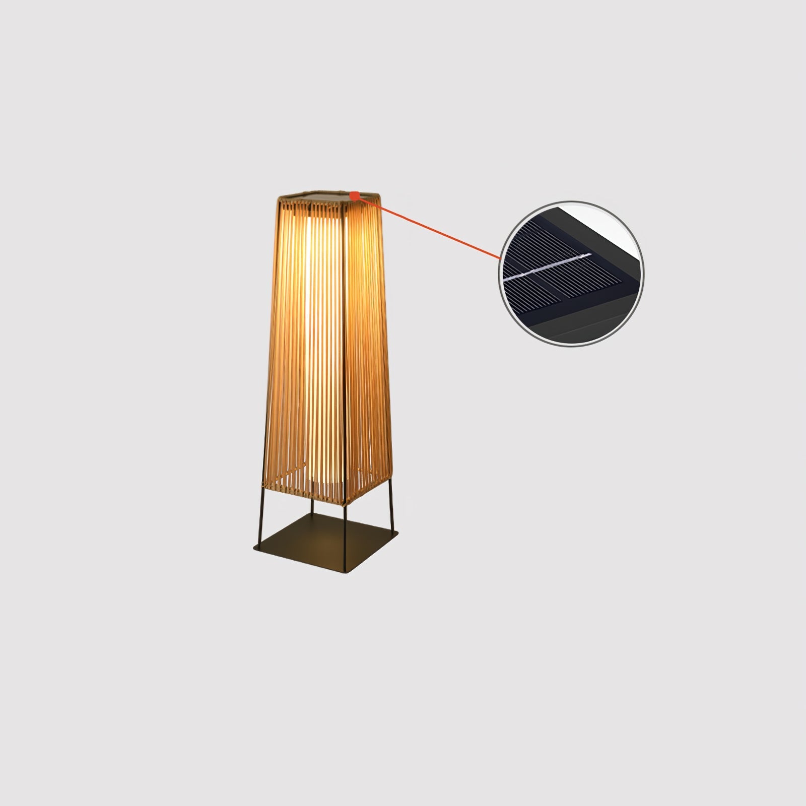 Rattan Minimal Post Light