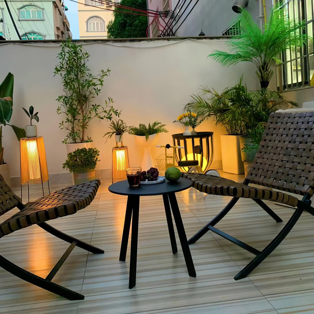 Rattan Minimal Post Light
