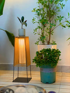 Rattan Minimal Post Light