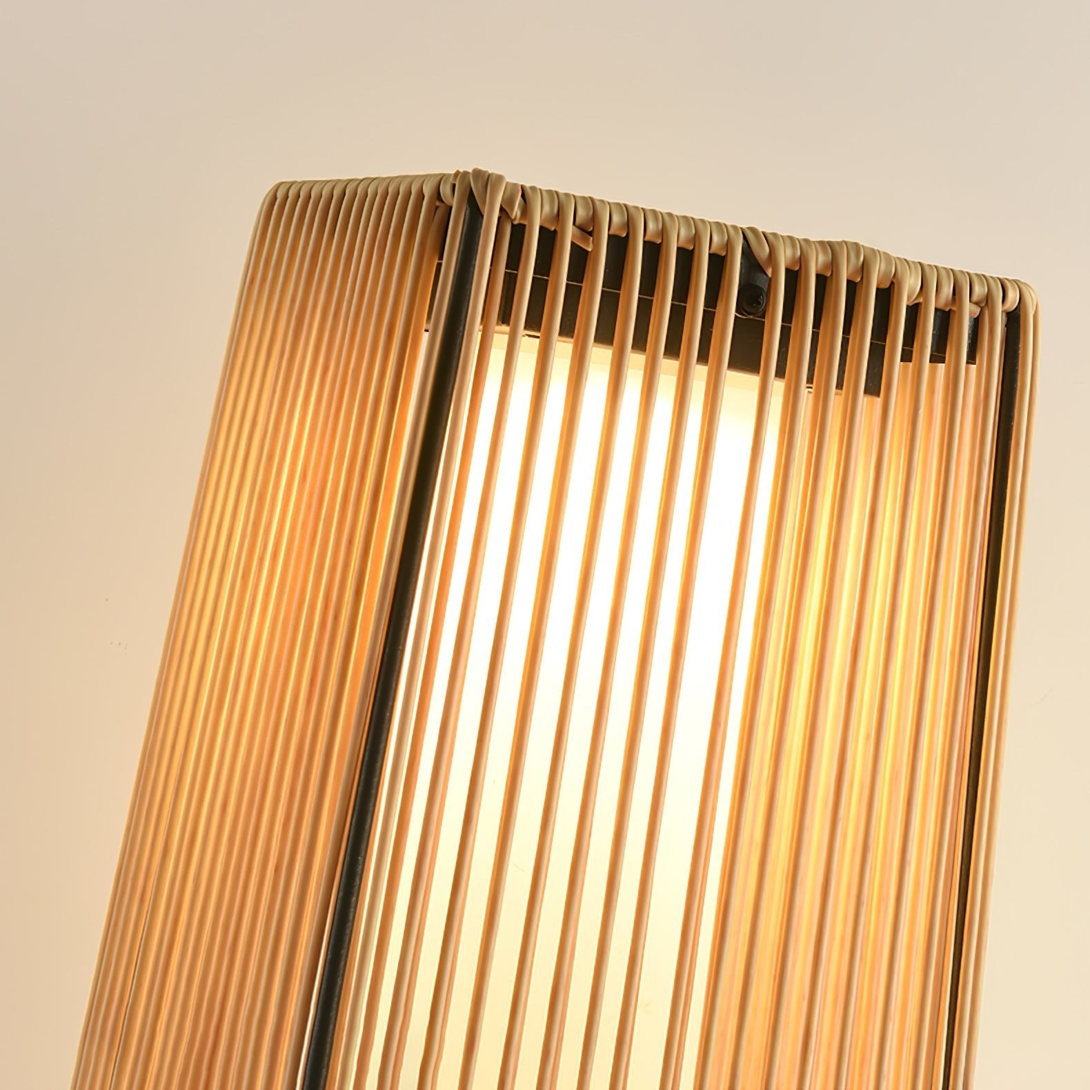Rattan Minimal Post Light