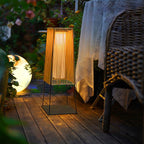 Rattan Minimal Post Light
