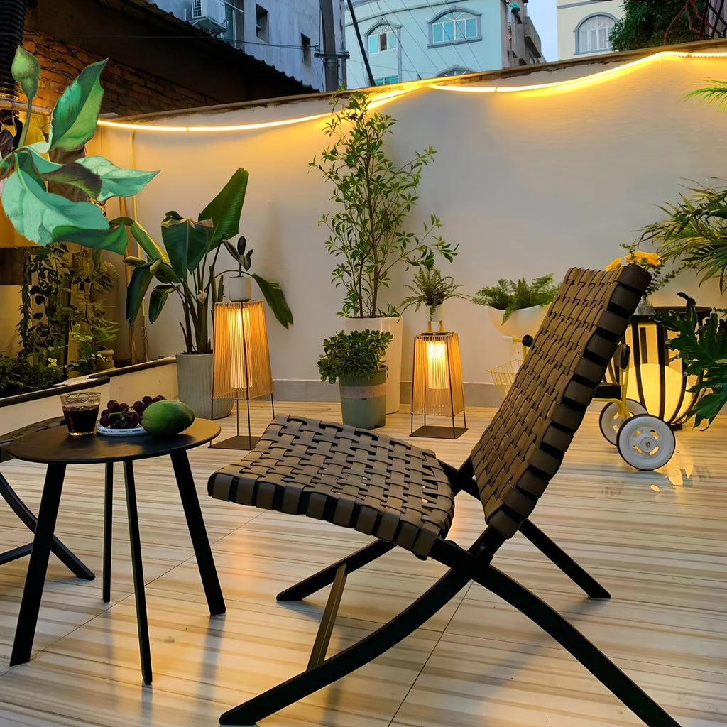 Rattan Minimal Post Light