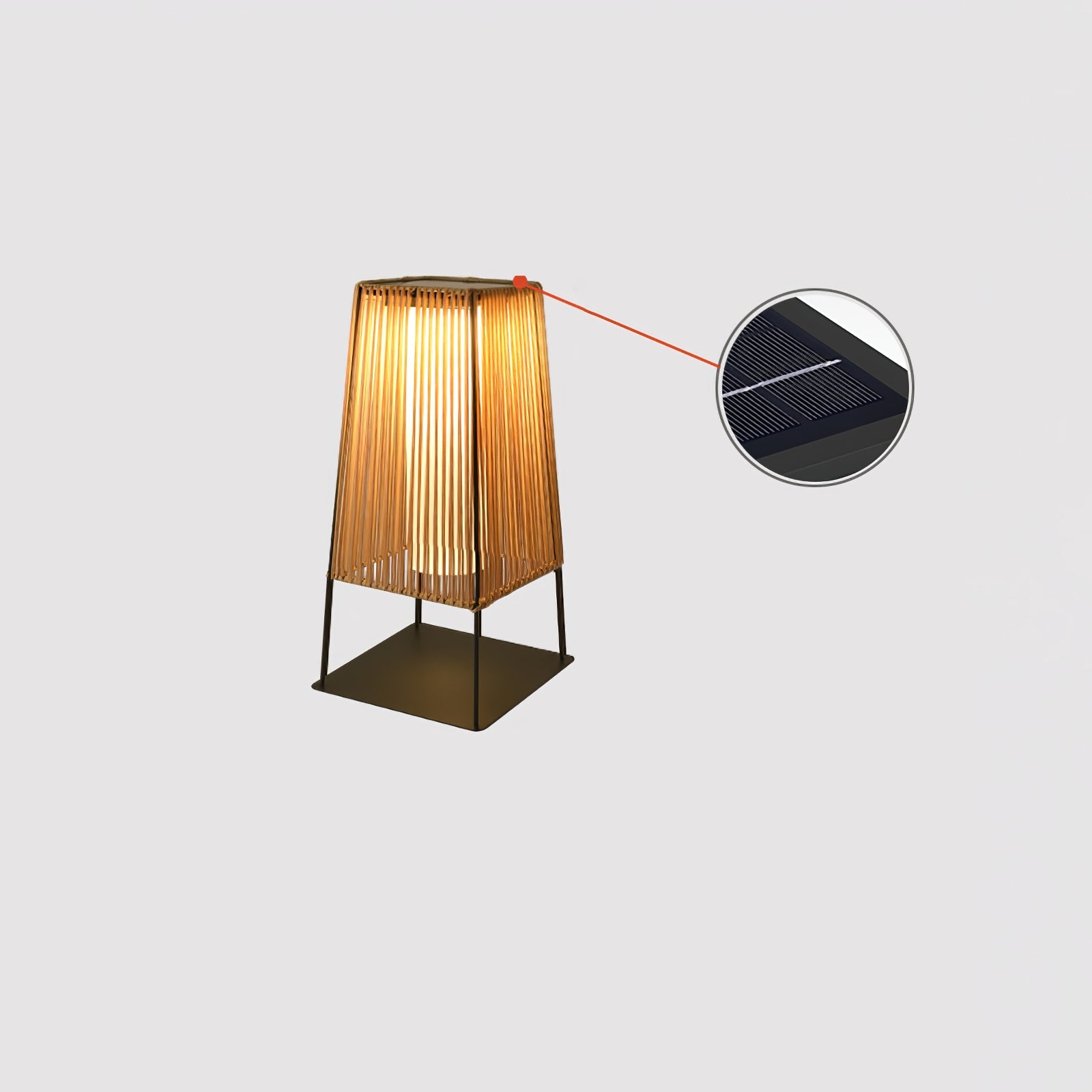 Rattan Minimal Post Light