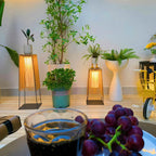 Rattan Minimal Post Light